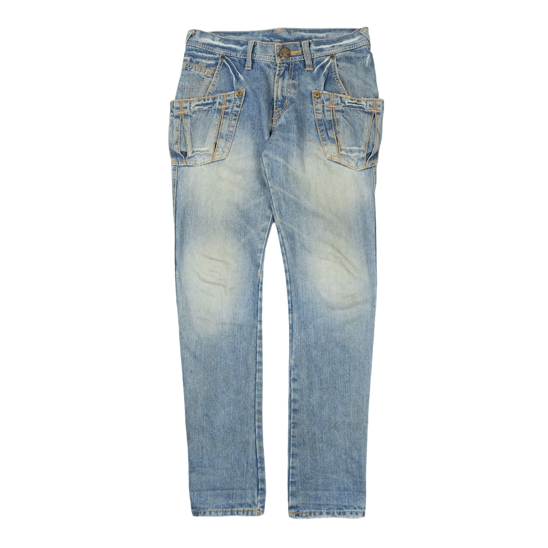 Straight Leg Denim Jeans with Side Pockets FIFTH
