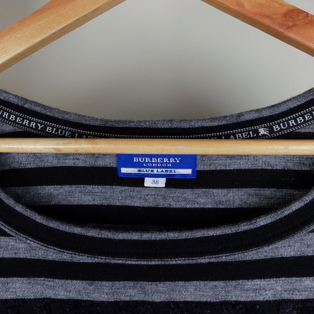 Burberry Blue Label Striped Knit Sweater – FIFTH Burberry Blue Label Striped Knit Sweater – FIFTH