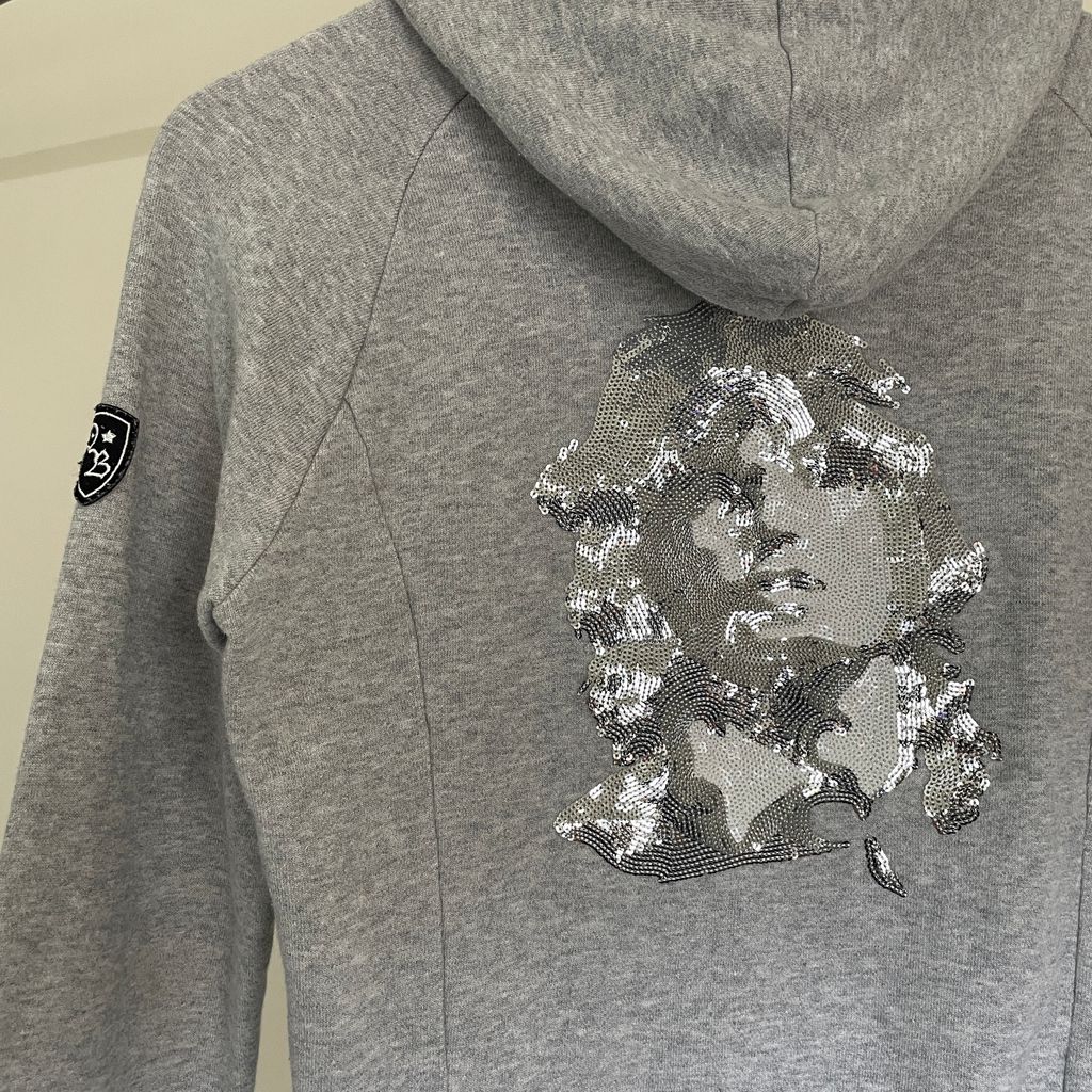 Dartin Bonaparto 'Jim Morrison' Sequin Full Zip Hoodie – FIFTH Dartin Bonaparto 'Jim Morrison' Sequin Full Zip Hoodie – FIFTH