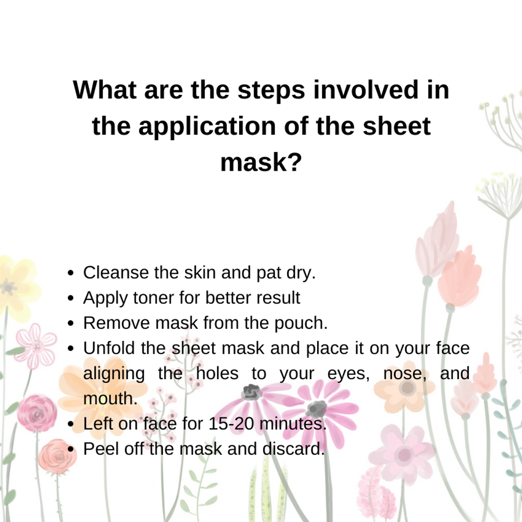 What are the steps involved in the application of the sheet mask.png