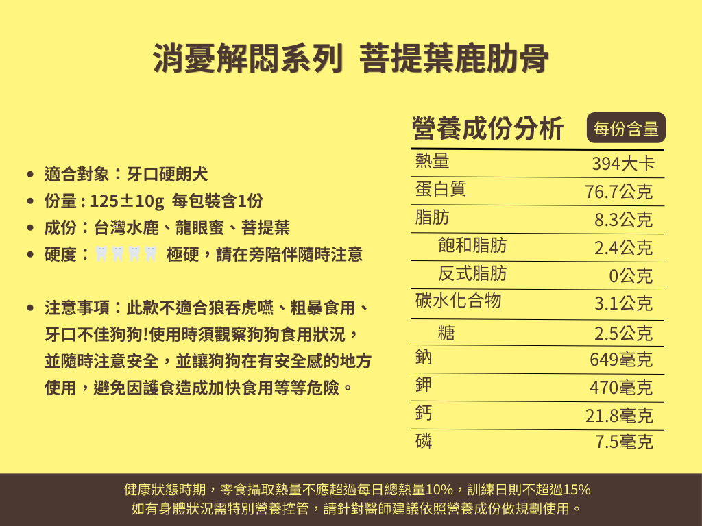 消憂解悶系列  菩提葉鹿肋骨