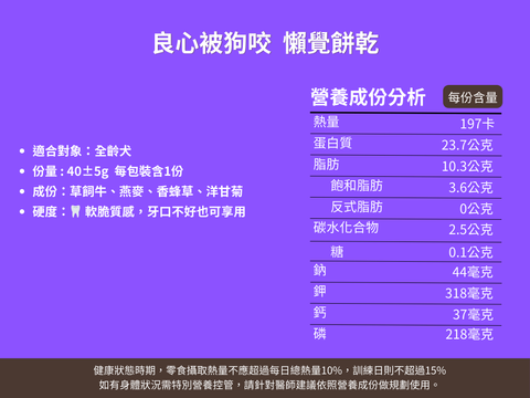 良心被狗咬  懶覺餅乾