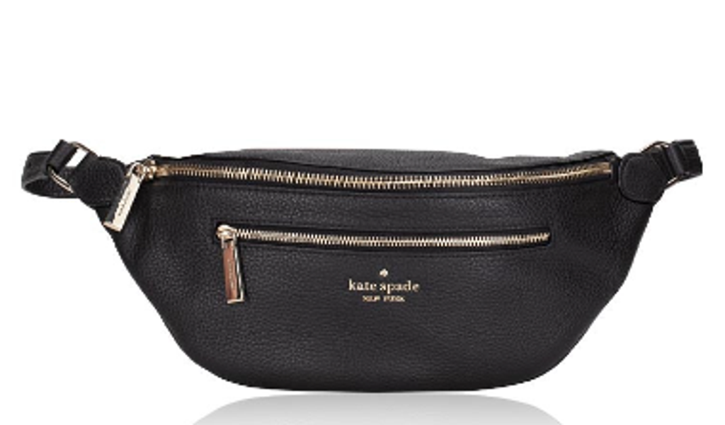 KATE SPADE WKR00306 LEILA PEBBLED LEATHER BELT BAG IN BLACK – Just A pose  Authentic Purchase (PG04685583-V)