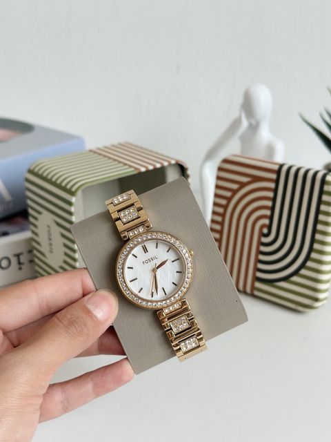 FOSSIL BQ5001 KARLI THREE-HAND GOLD-TONE STAINLESS STELL 