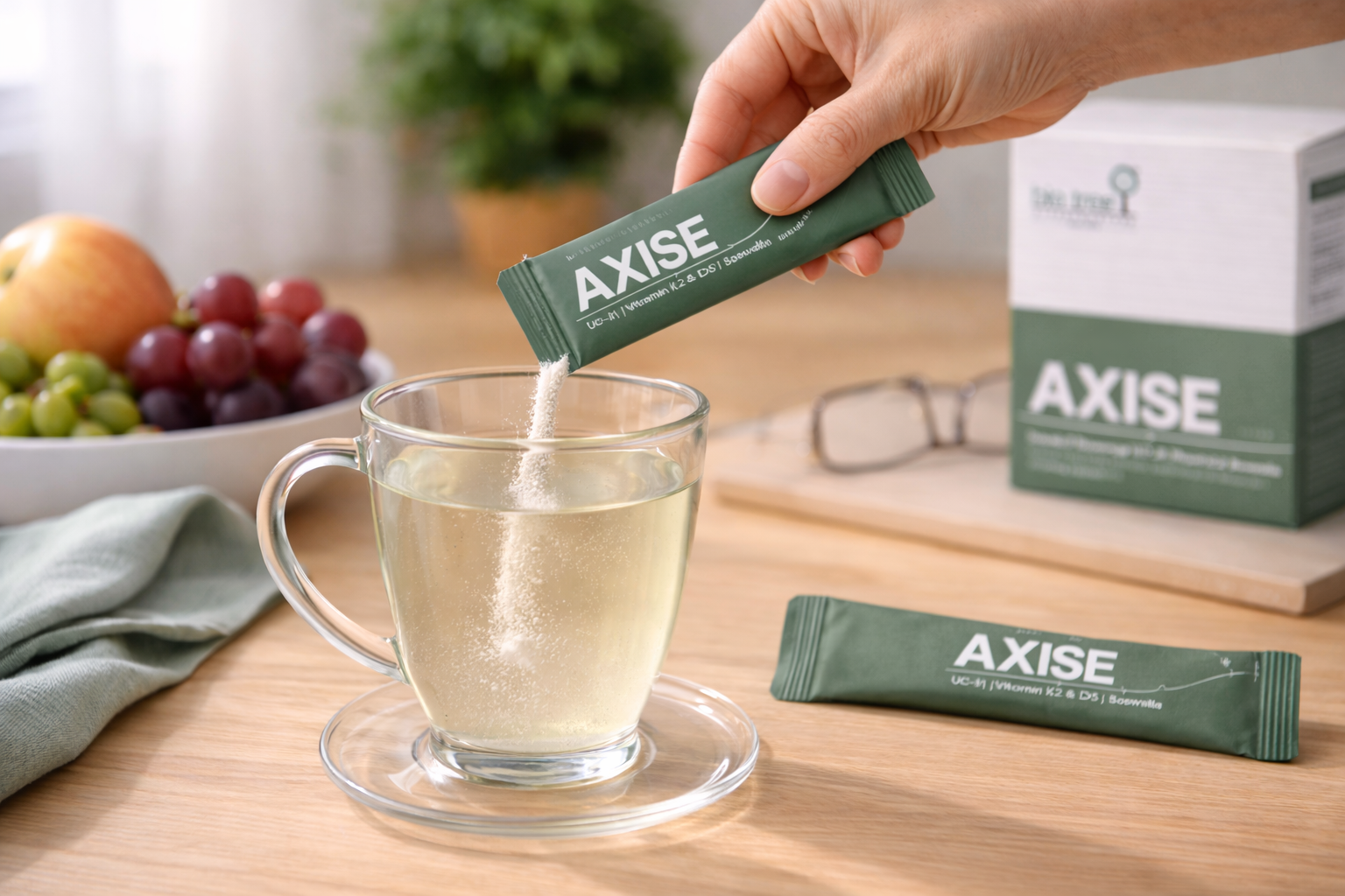 Supplement drink in glass