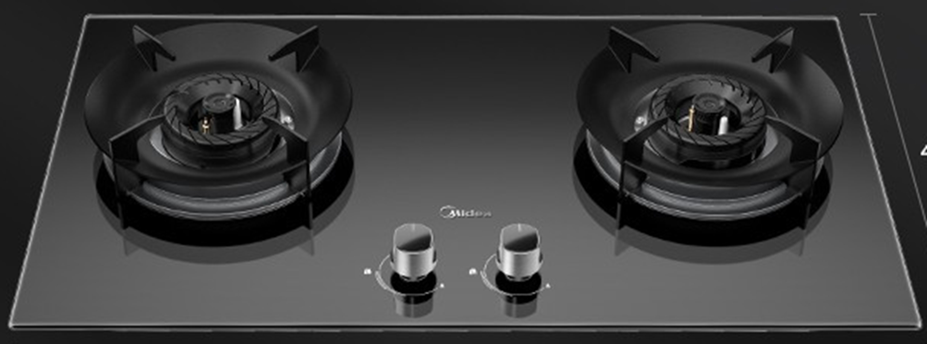 Description: Built-in Gas Hob with 5.8kW Burners - MGH-2280GL
