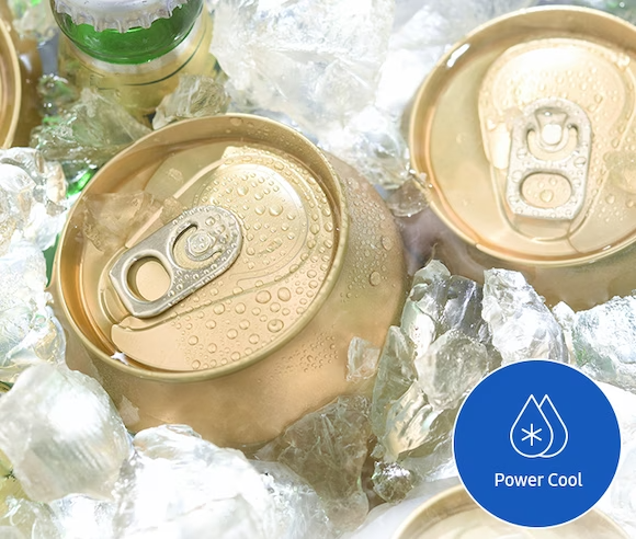 Description: The canned drinks are icy cold in a Power Cool mode.