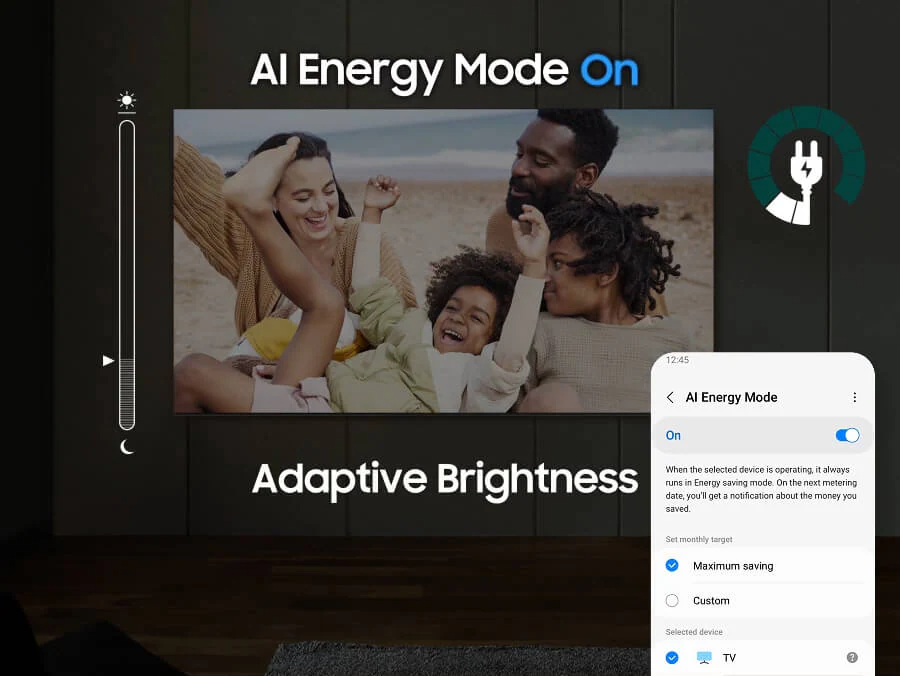 Description: Energy savings with AI Energy mode and SmartThings