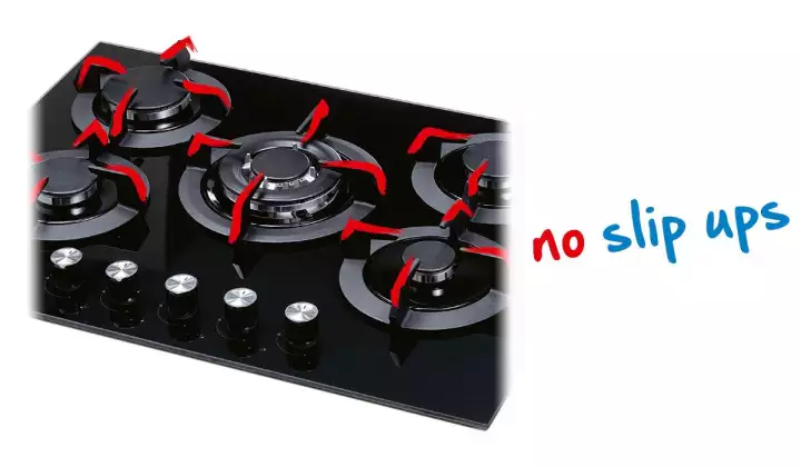 New : Beko 3 Burners Gas Hob HISW73225SOB (LPG) with Cast Iron ...