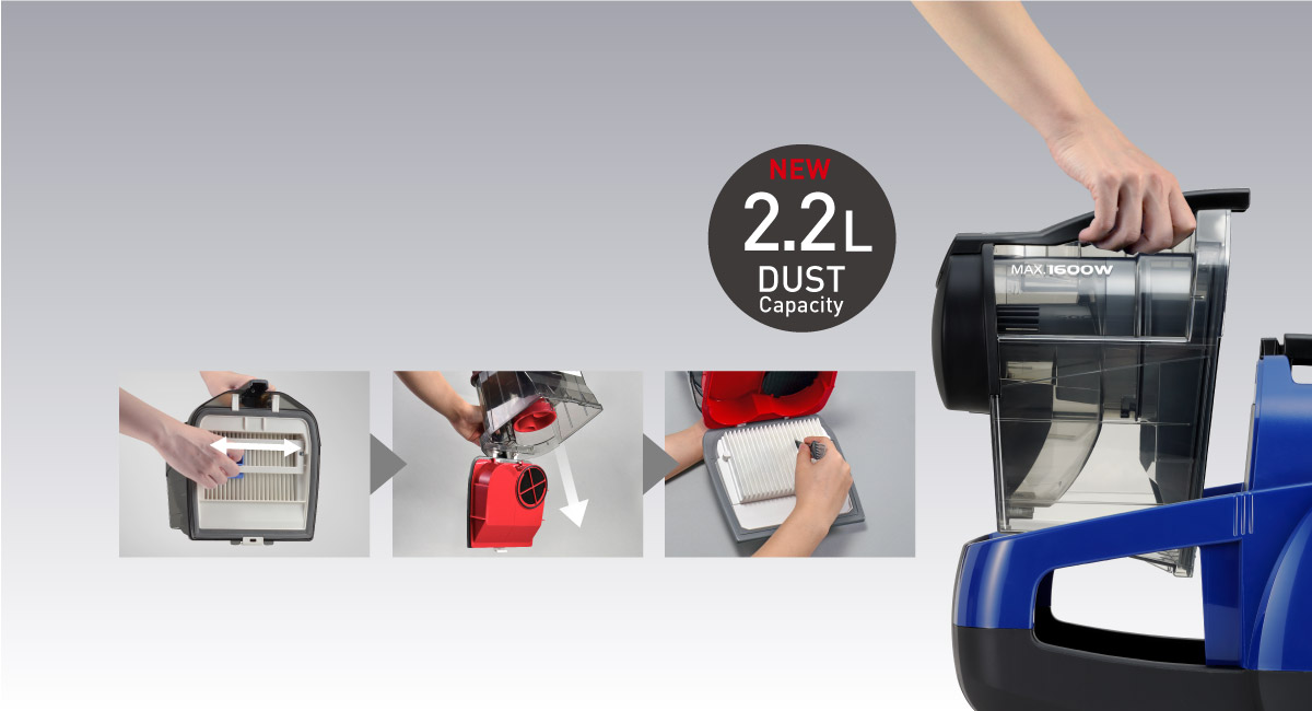 Easily Removable,Large Capacity Dust Box