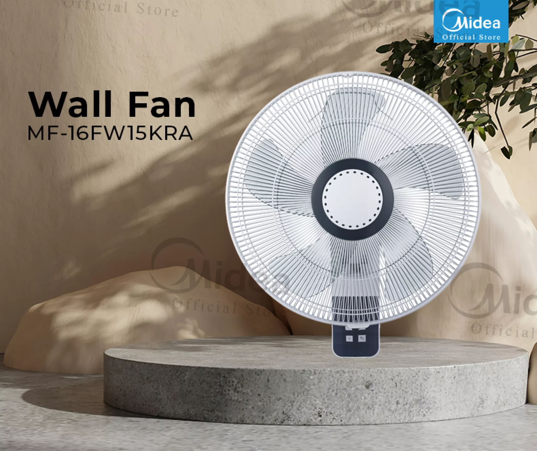 Midea 16 Wall Fan With Remote Control Mf 16fw15kra A E S Electrical Superstore
