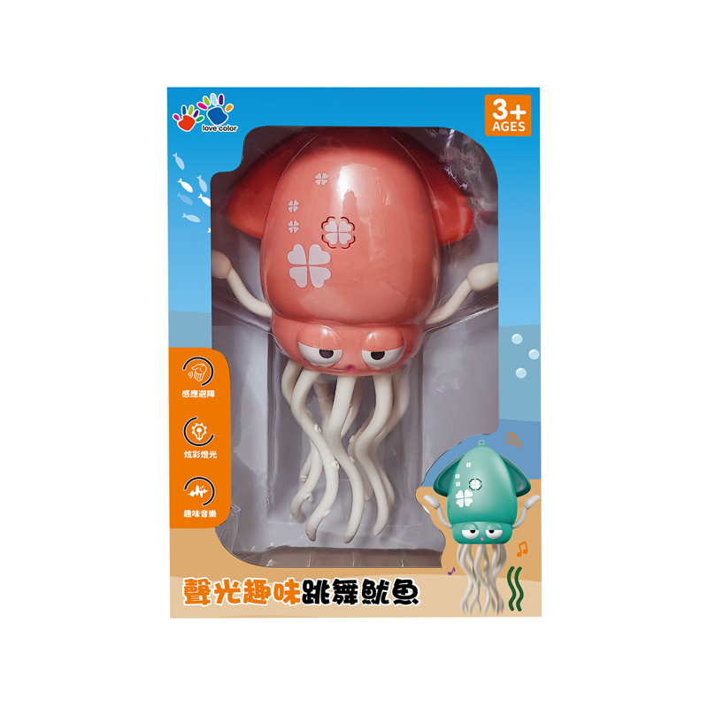 EA0464-002C 聲光趣味跳舞魷魚-紅-1(800)