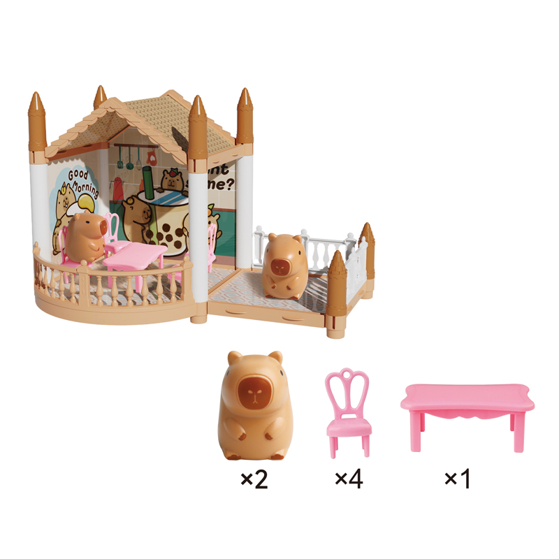 NG0459-002 DIY家家酒別墅小屋-卡皮巴拉(粉)-3(800)