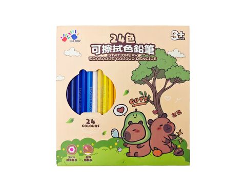 216-009 24色可擦拭色鉛筆-卡皮巴拉款-4