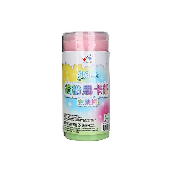 227-192A 繽紛馬卡龍史萊姆4入組(附吹泡棒)_1官網800