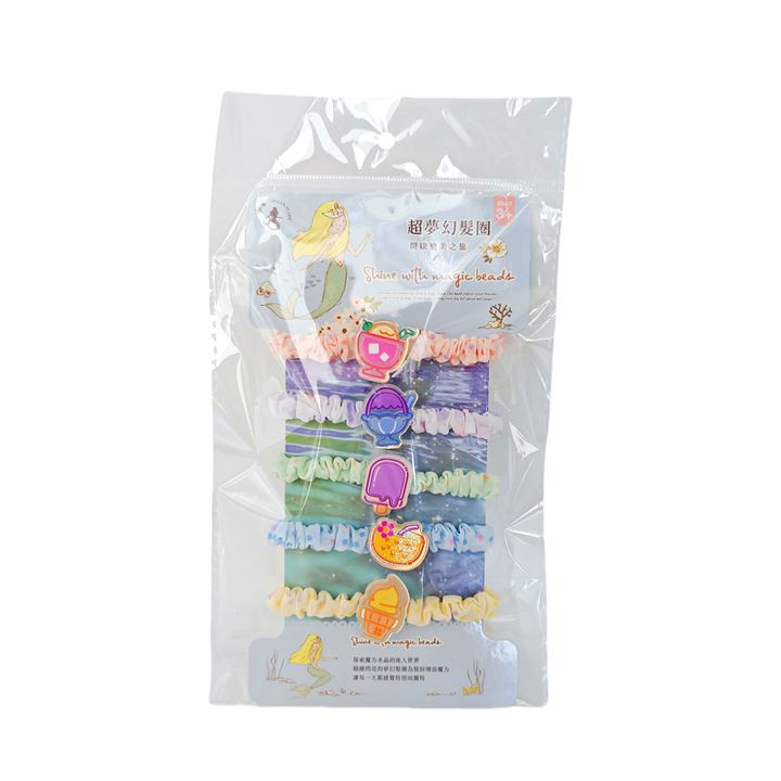 PM0008-334 女孩飾品-髮圈5入組-美味甜點-1(800)