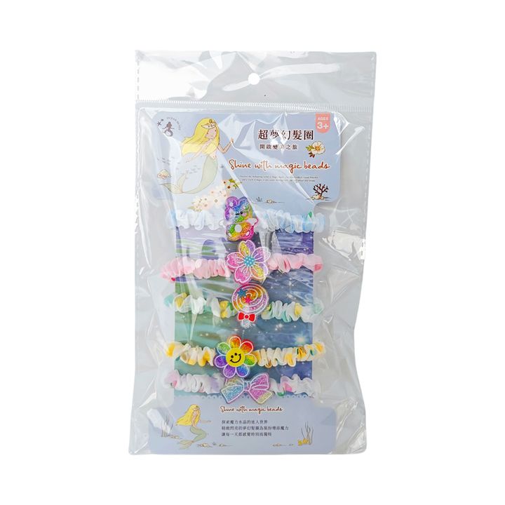 PM0008-332 女孩飾品-髮圈5入組-繽紛彩虹-1(800)
