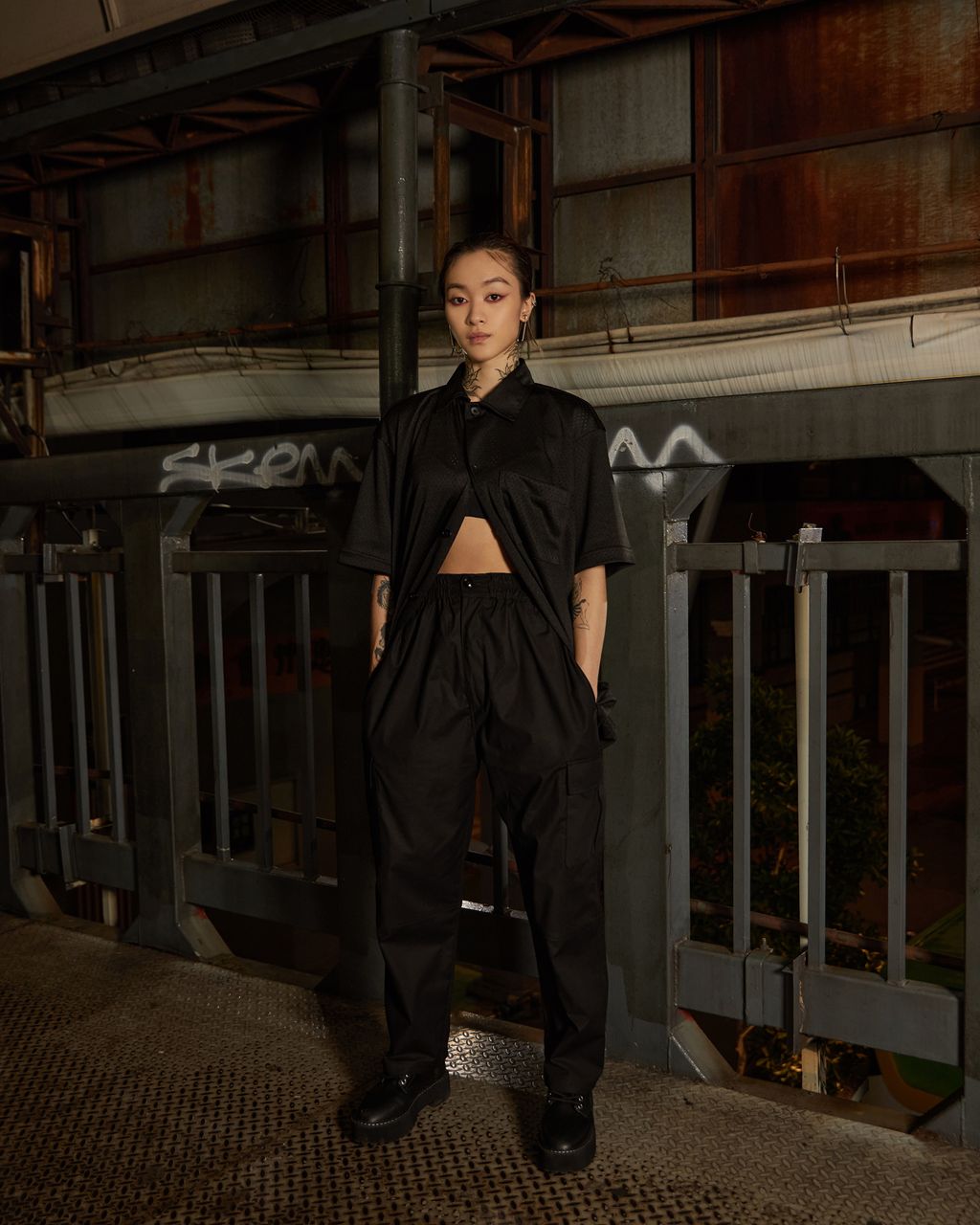 Attn Cargo Pants Black