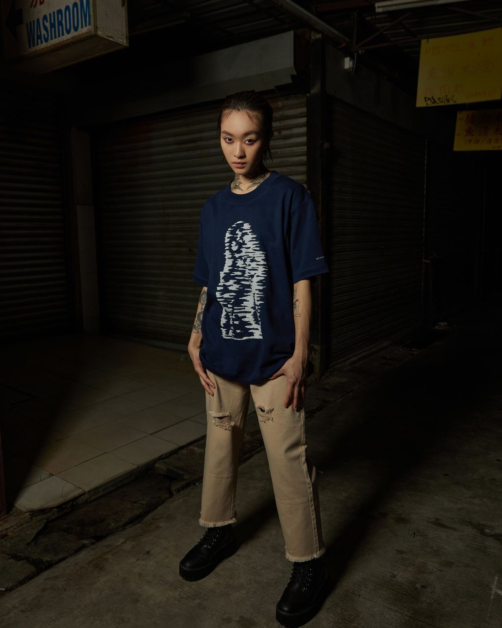 Attn Mutant T-Shirt Navy Blue