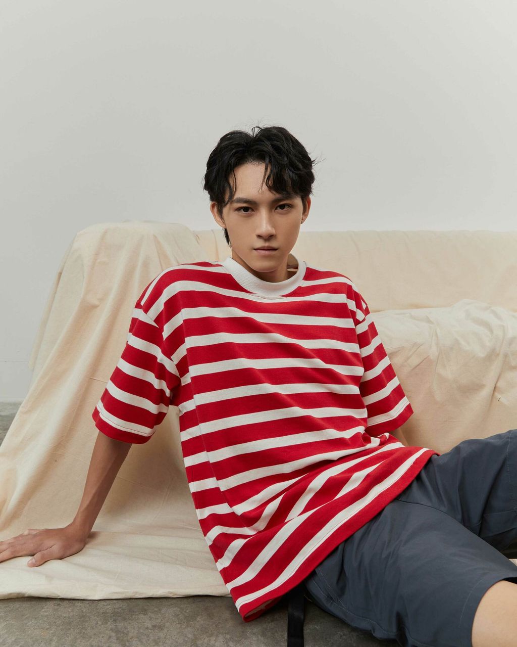 Attn Red Striped T-Shirt