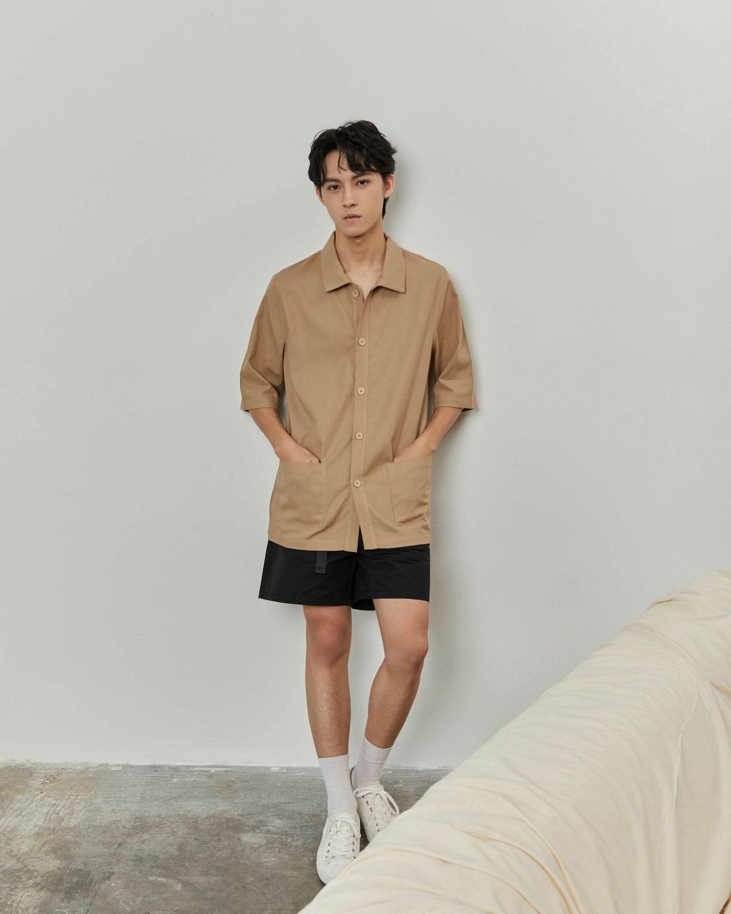 Attn Patch Pocket Shirt Brown