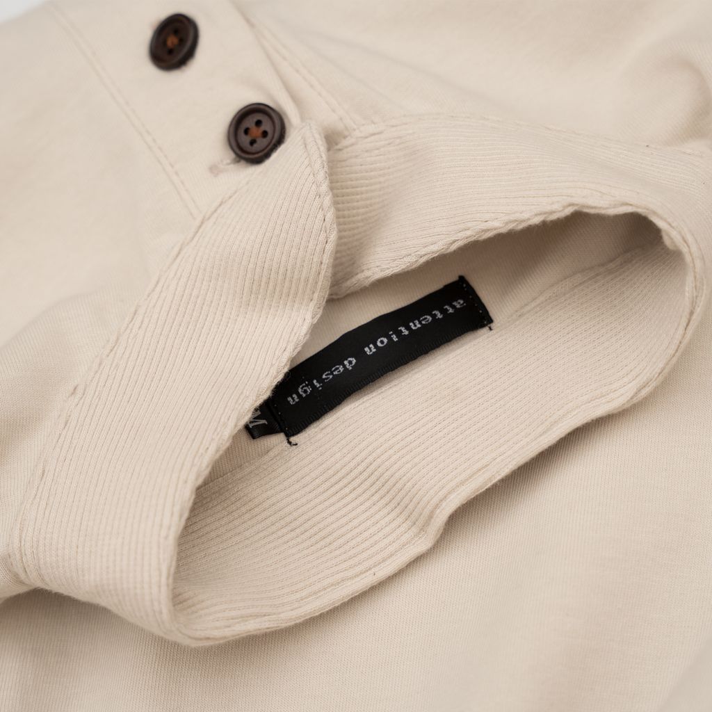 Attn Henley T-Shirt Beige