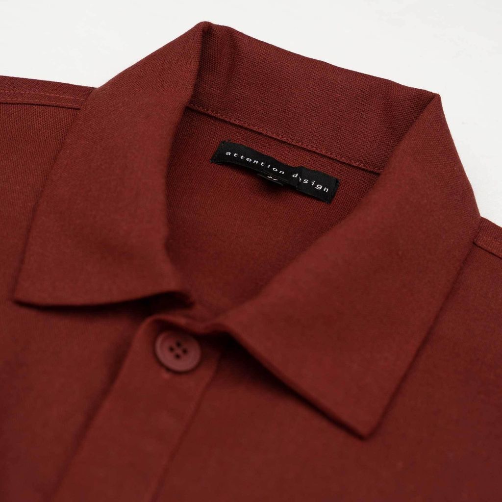 Attn Patch Pocket Shirt Maroon