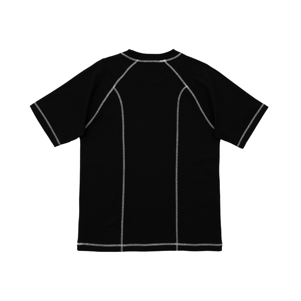 black contrast stitching back