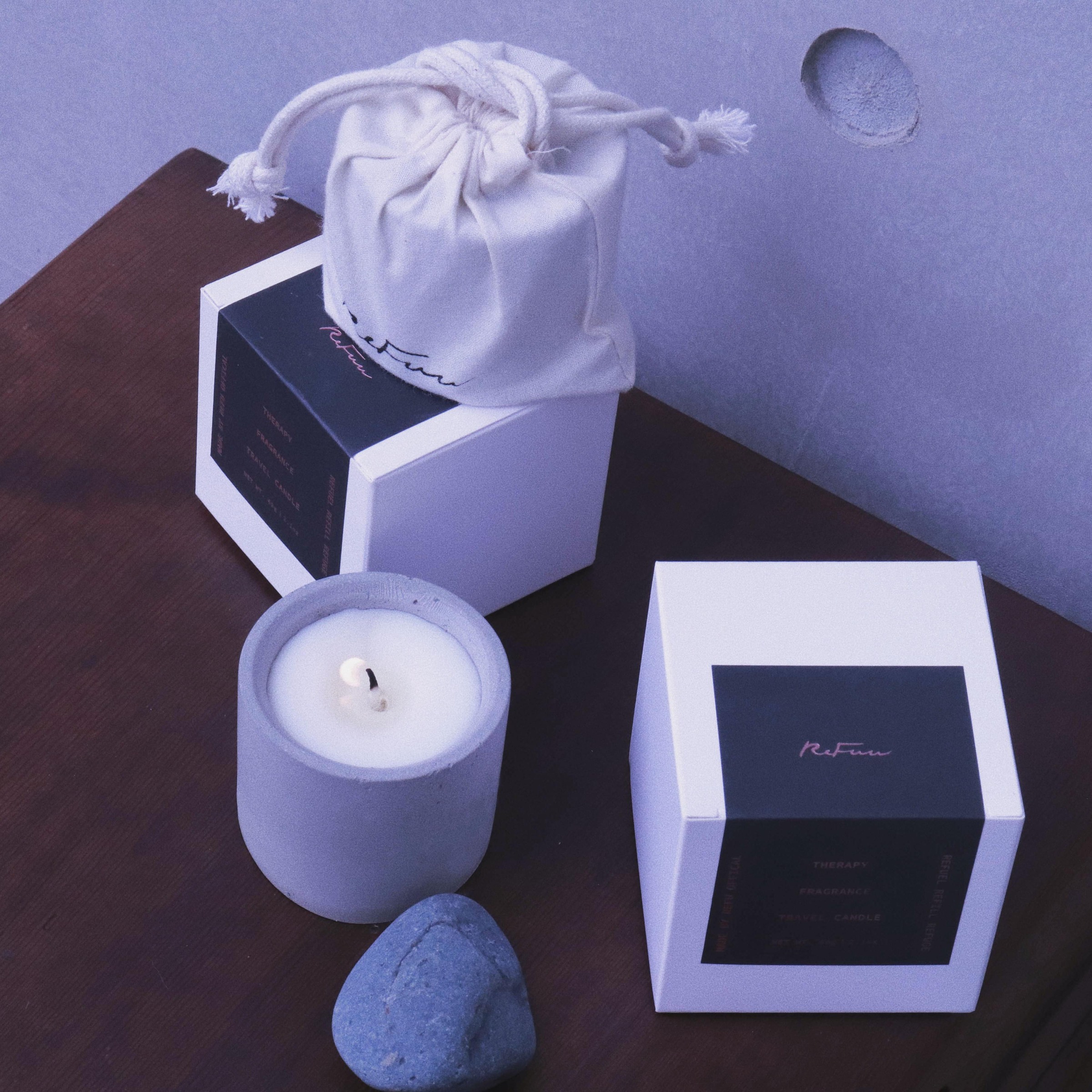 REFU TIME Travel Therapy Fragrance Candle 水泥時光系列旅行香氛蠟燭