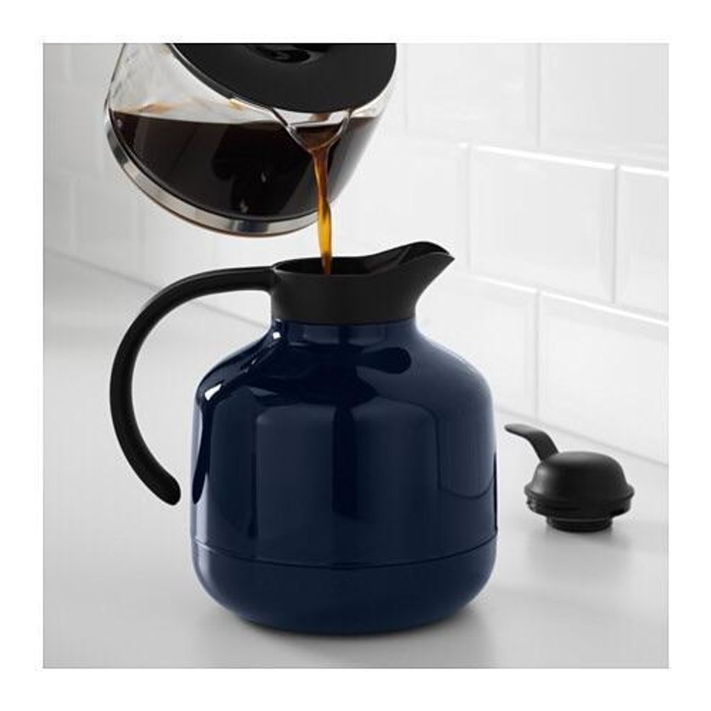 Ikea Sluka Vacuum Flask Coffee Carafe Thermos 61 Oz Brown 