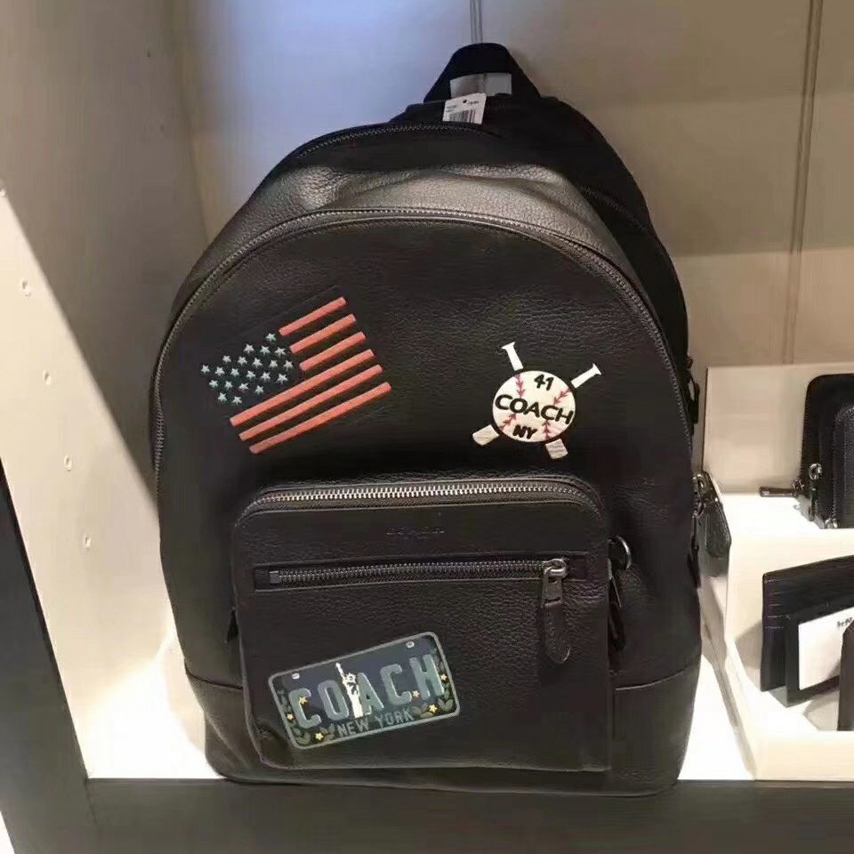coach backpack with patches