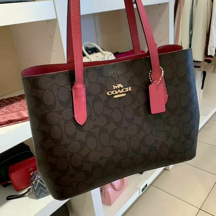 coach mini avenue carryall in signature canvas