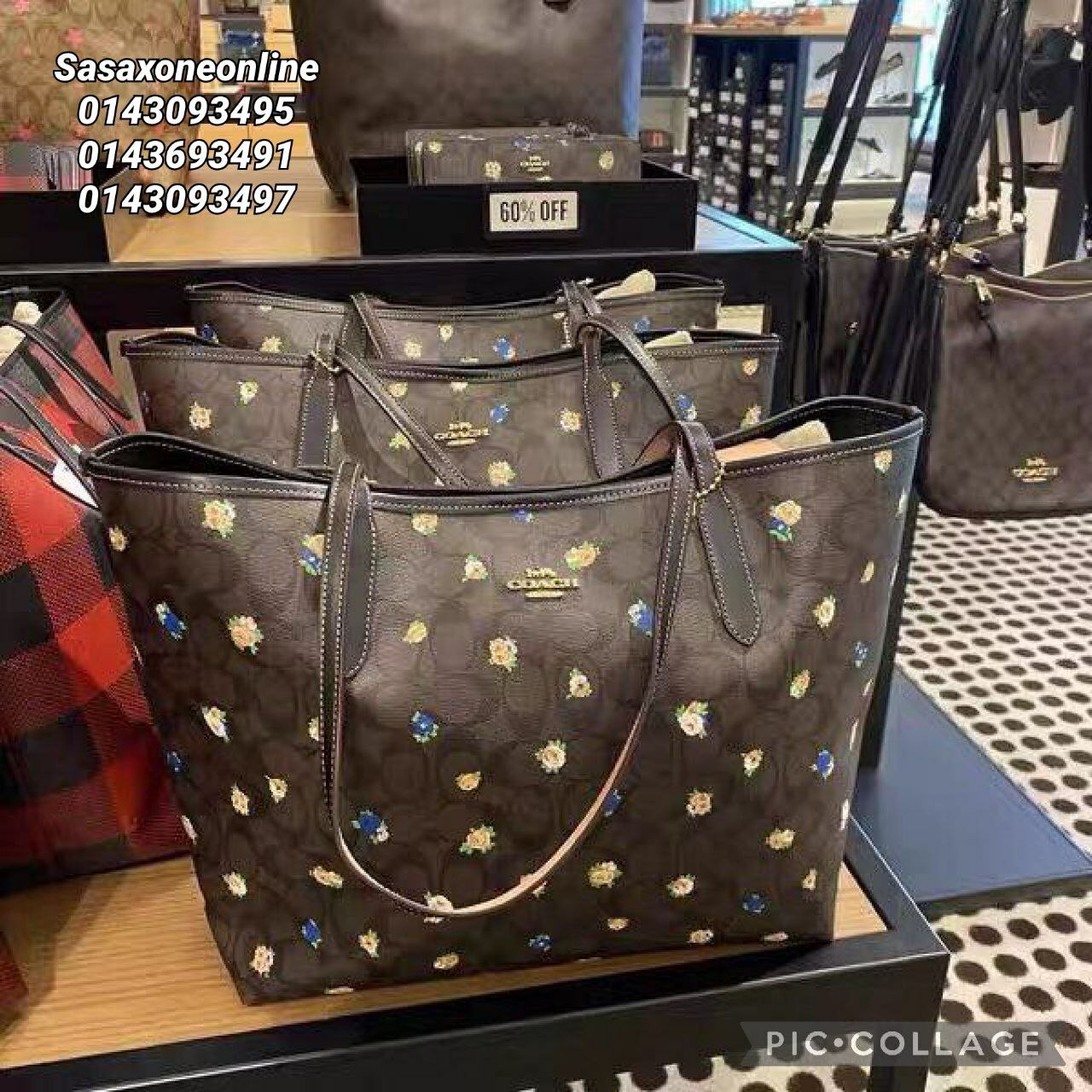 city tote in signature canvas with vintage rose print