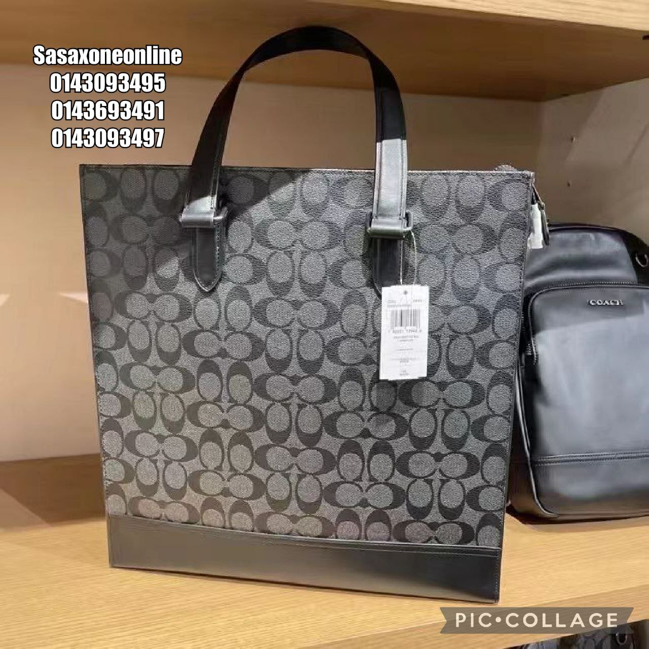 graham foldover tote in signature canvas