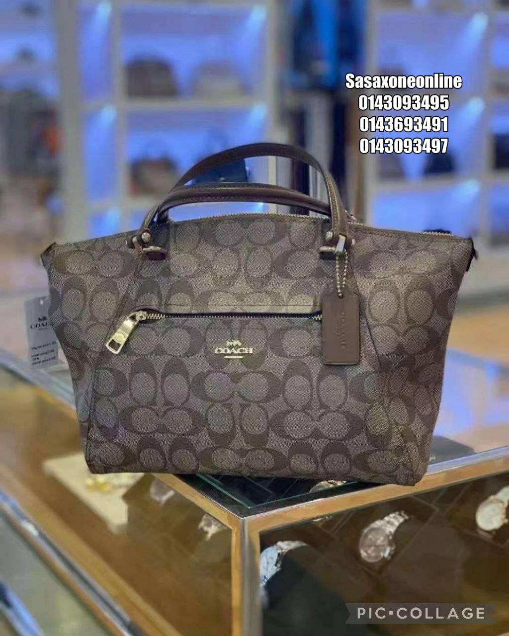 coach prairie satchel in signature canvas