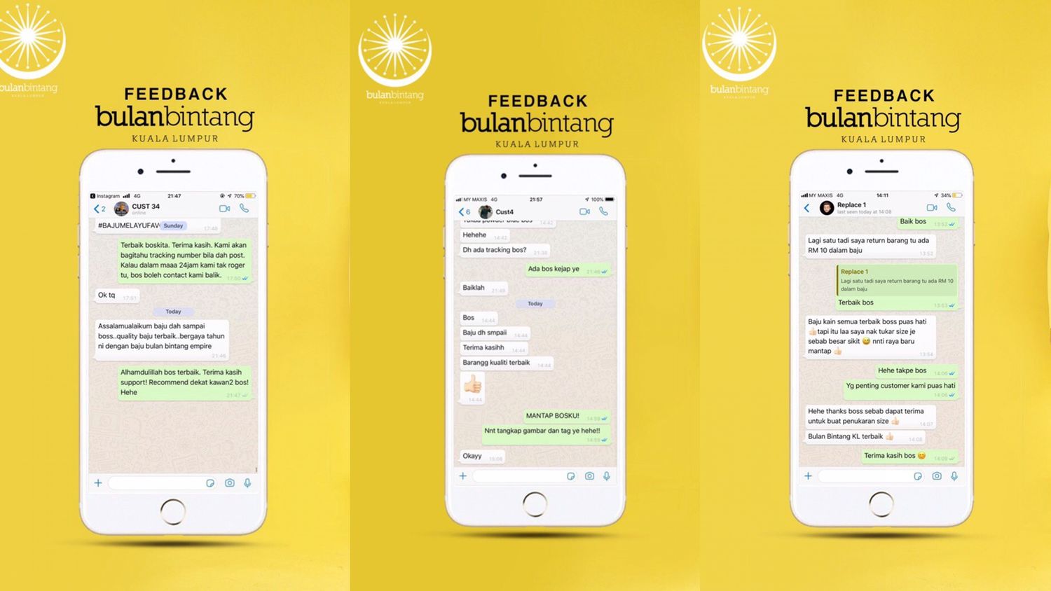 Bulan Bintang Shah Alam - Customer Feedback