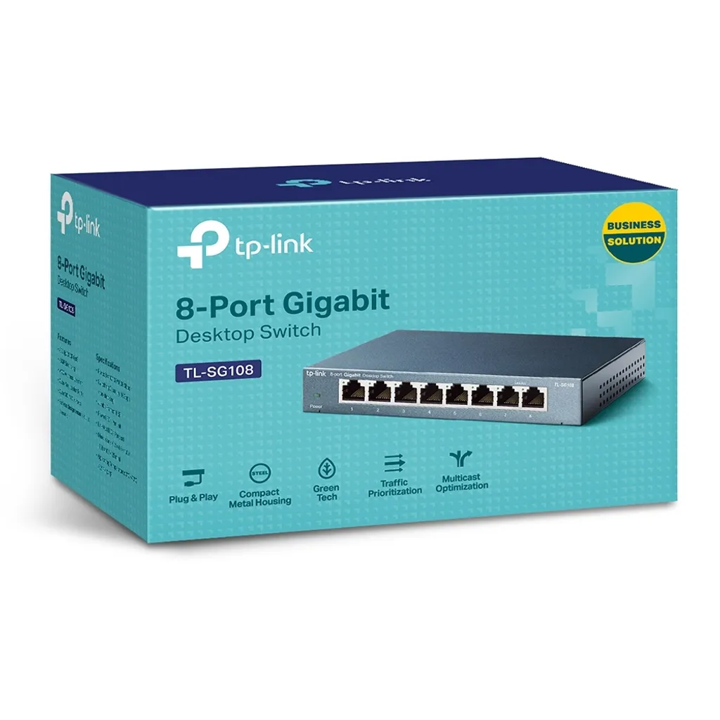 Tp Link 8 Port 10 100 1000mbps Desktop Switch Tl Sg108 Exclusive Data