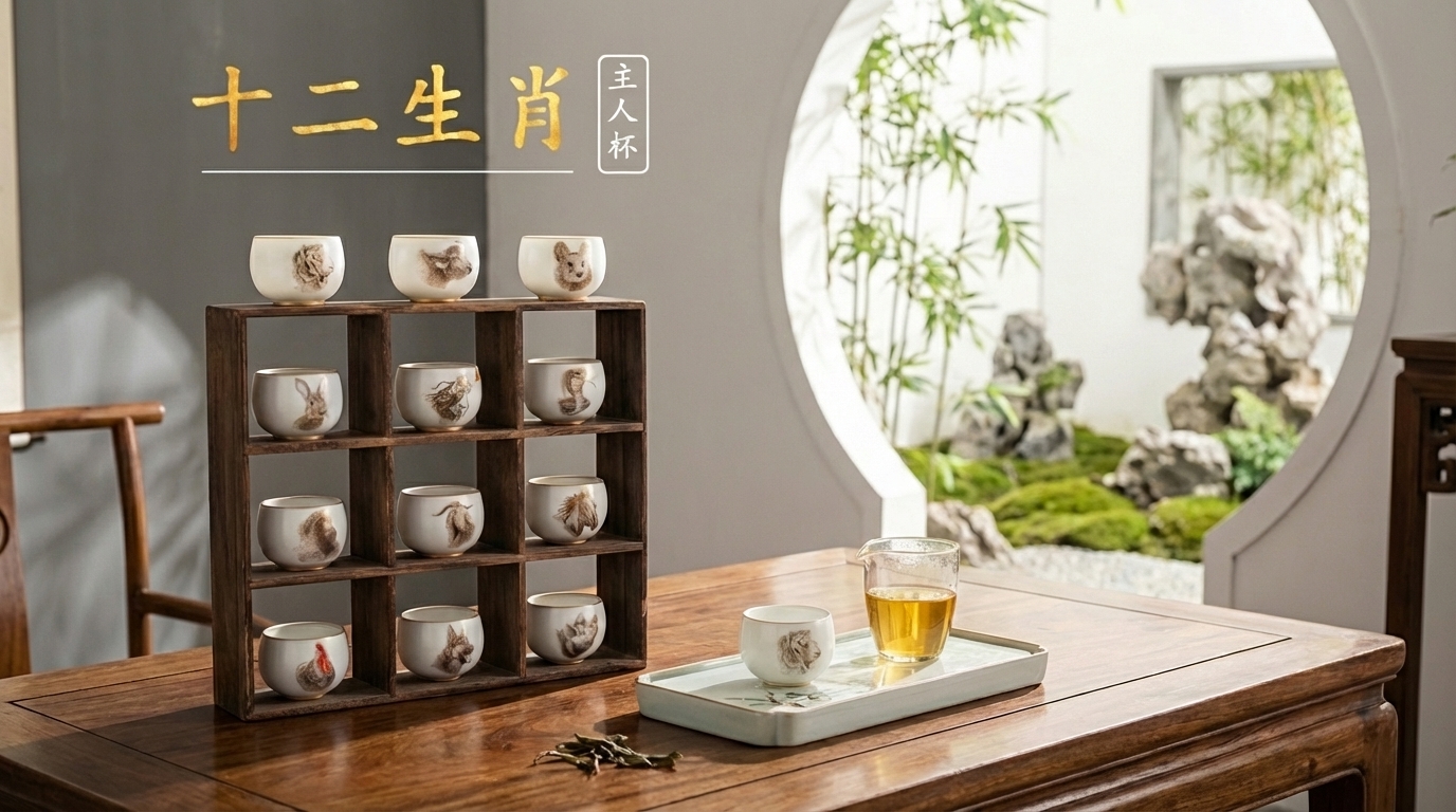 定迎12生肖羊脂玉茶杯全系列