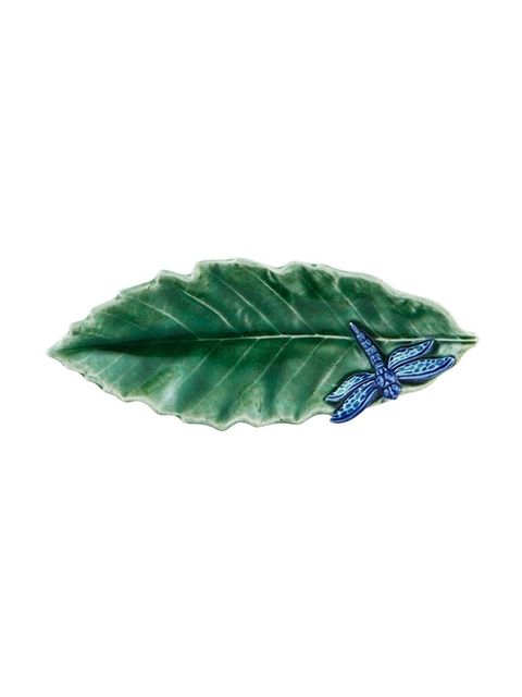 Bordallo Pinheiro Countryside Leaves - Chestnut Leaf with Dragonfly 16cm