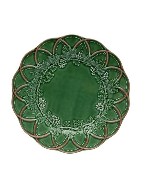 65002449 hunting dinner plate 28 green_ brown x 4 