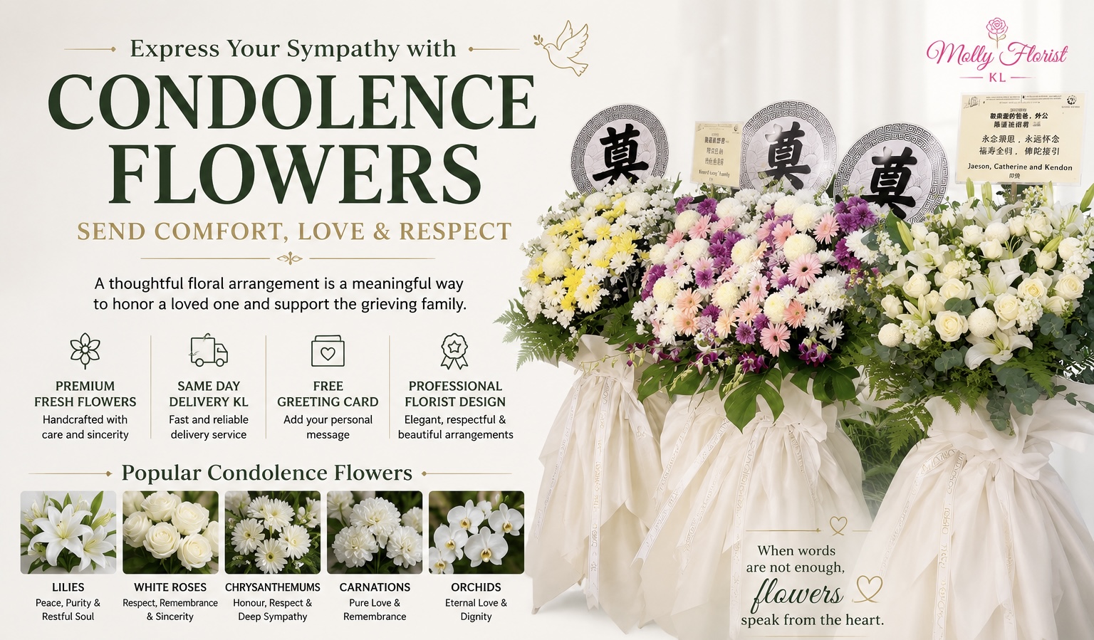 Condolence Flowers: What Flowers to Send and Their Meanings