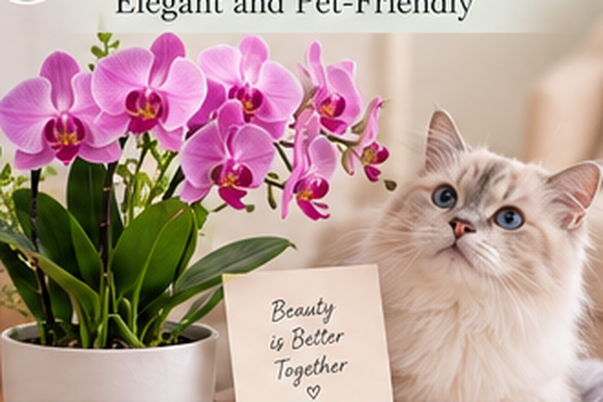 “Pet-friendly [flower name] with cat and dog | Molly Florist Malaysia”
