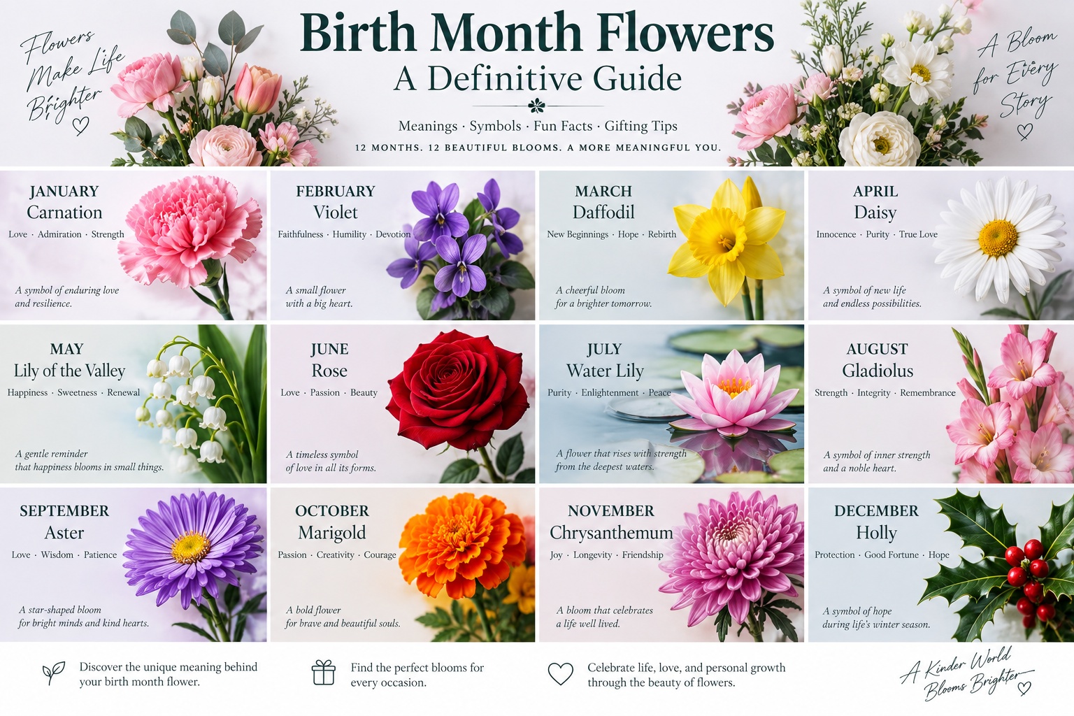 Birth Month Flowers: Meaning & Guide for Every Month | Molly Florist