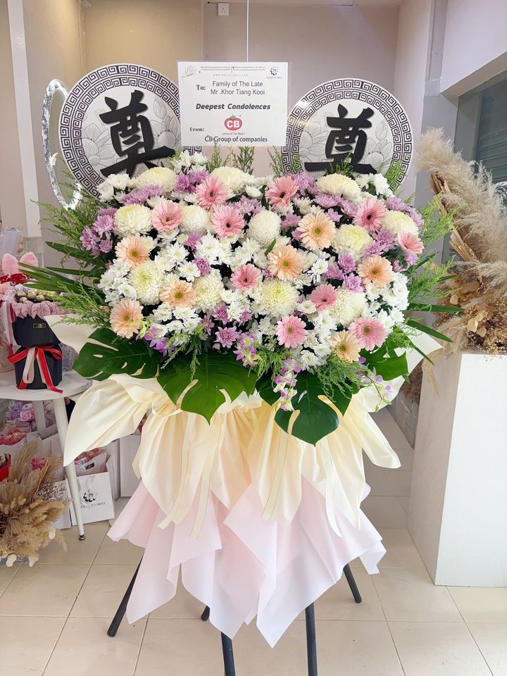 Premium Condolence Flower Stand KL Same Day Delivery (26)