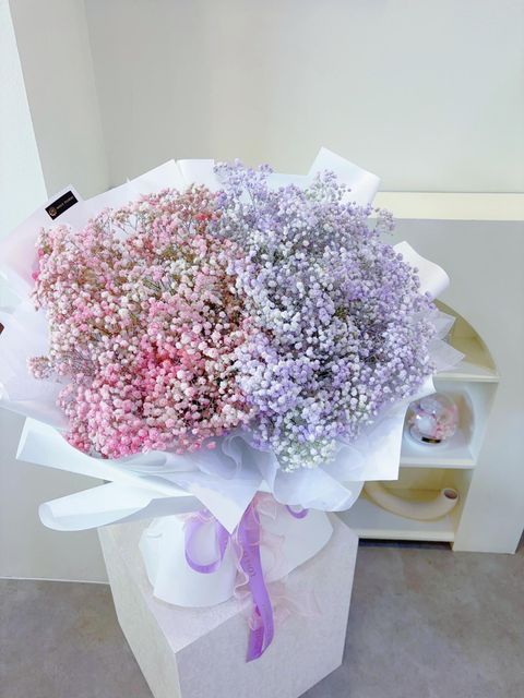 Pastel Dream Fresh Baby Breath Bouquet KL Same Day Delivery