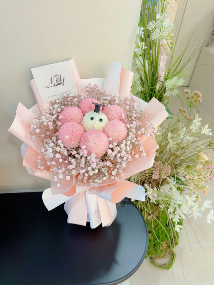 Gradution Pingpong Fresh Flower