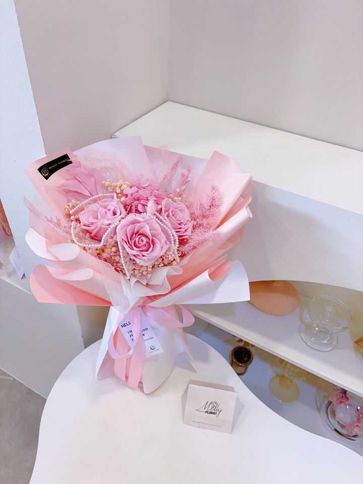 Valentine love Preserved  Flower Bouquet