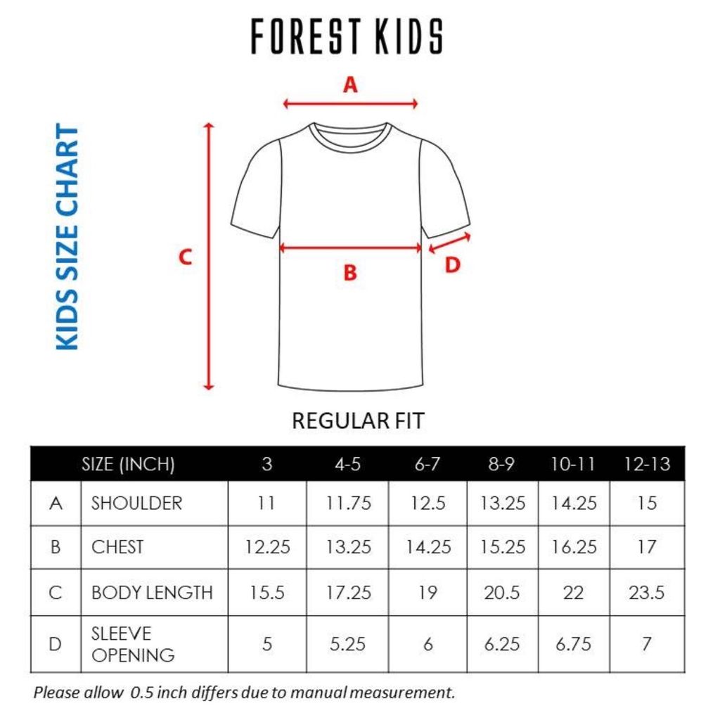 FOREST SIZE CHART
