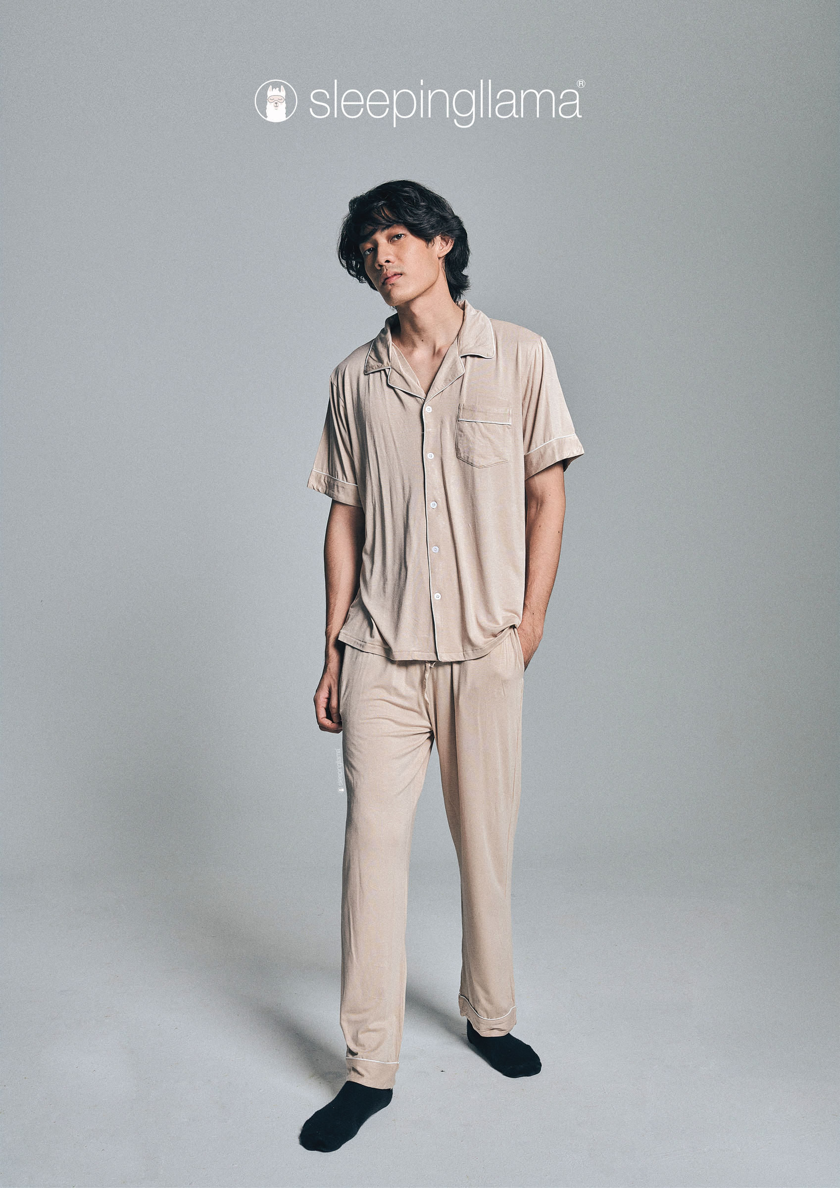 KENT (long) - men (nude) (bamboo pajamas) – Sleeping Llama