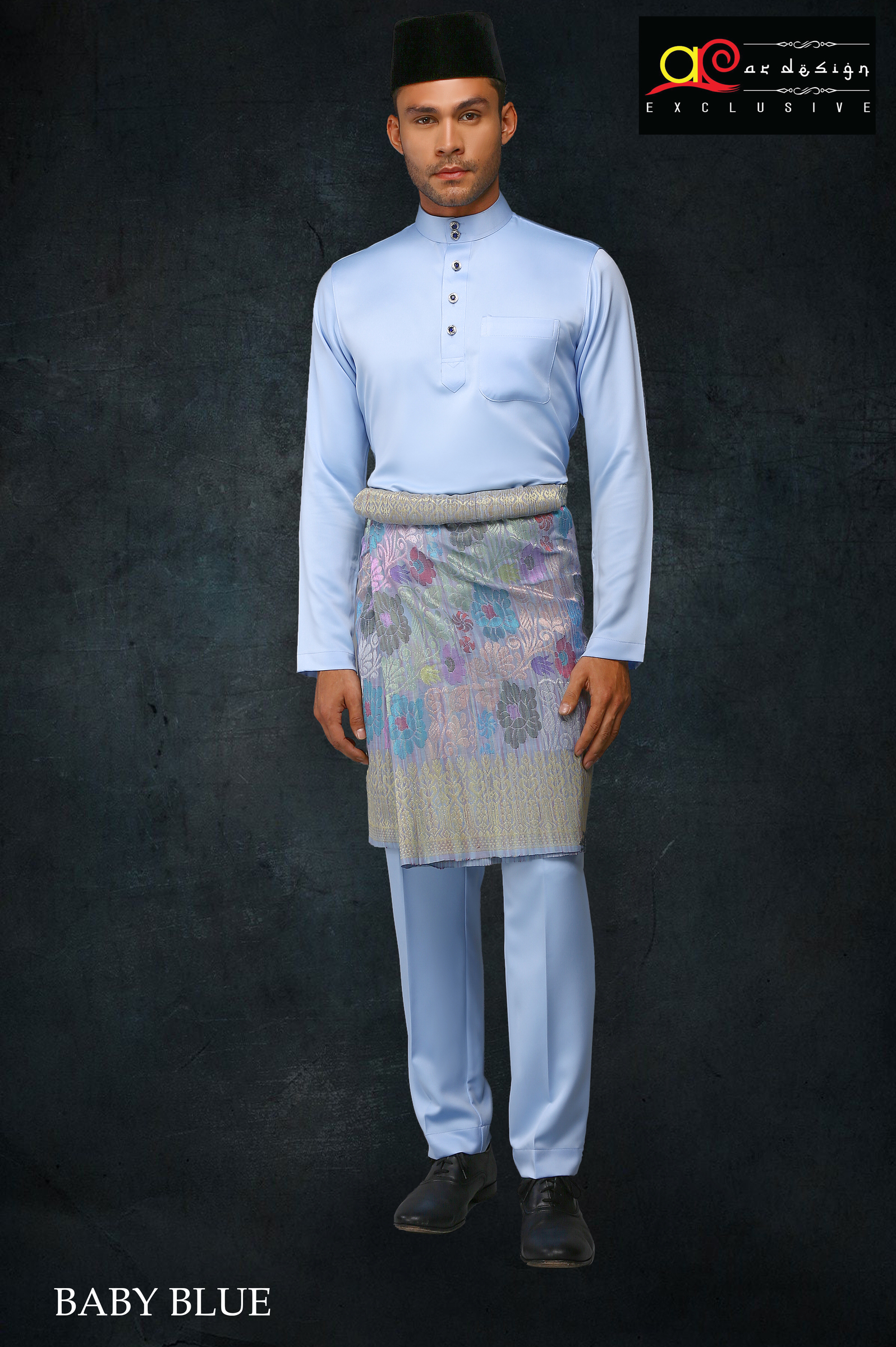 Baju Melayu Slim Fit Berzip Modern Tradisi Cekak Musang Stretch Exclusive Ar Design Collection